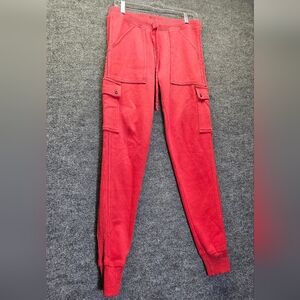 Hard Tail Red Cargo Joggers Size M YOGA, WORKOUT, ATHLIESURE